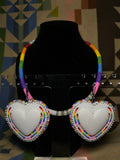 Rainbow earrings & necklace set